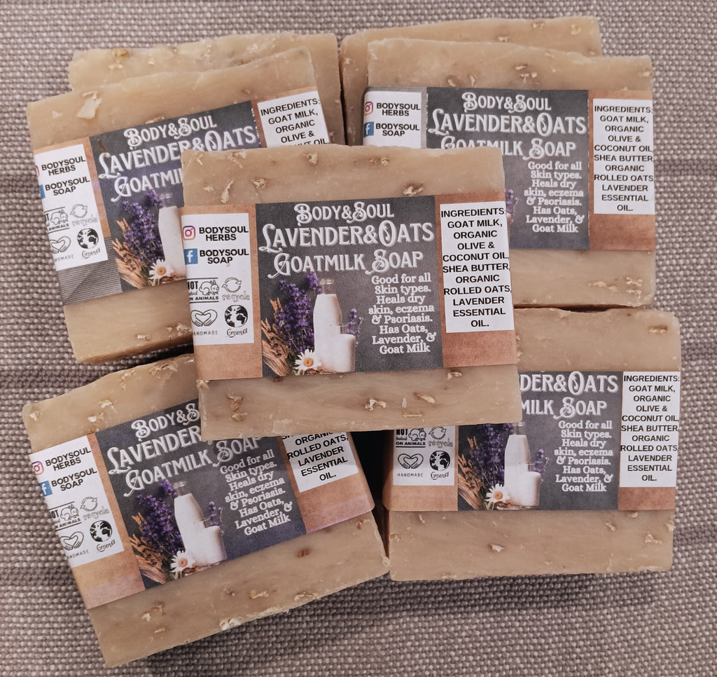 Lavender & Oats Goatmilk Soap. Eczema and Dry Skin Soap. Good for all Skin Types.