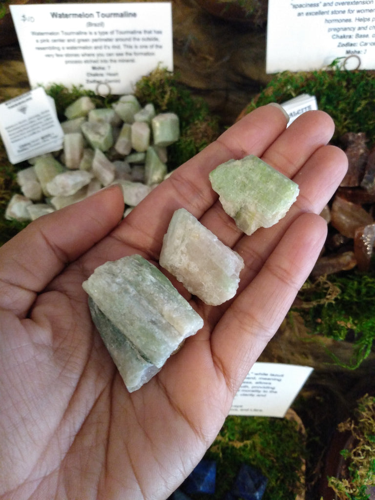 Watermelon Tourmaline Crystal Rough Pieces