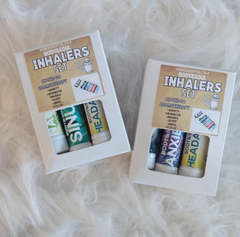 Complete Set of Aromatherapy Inhalers: Energy, Headache, Sleep, Focus, Sinus, & Anxiety