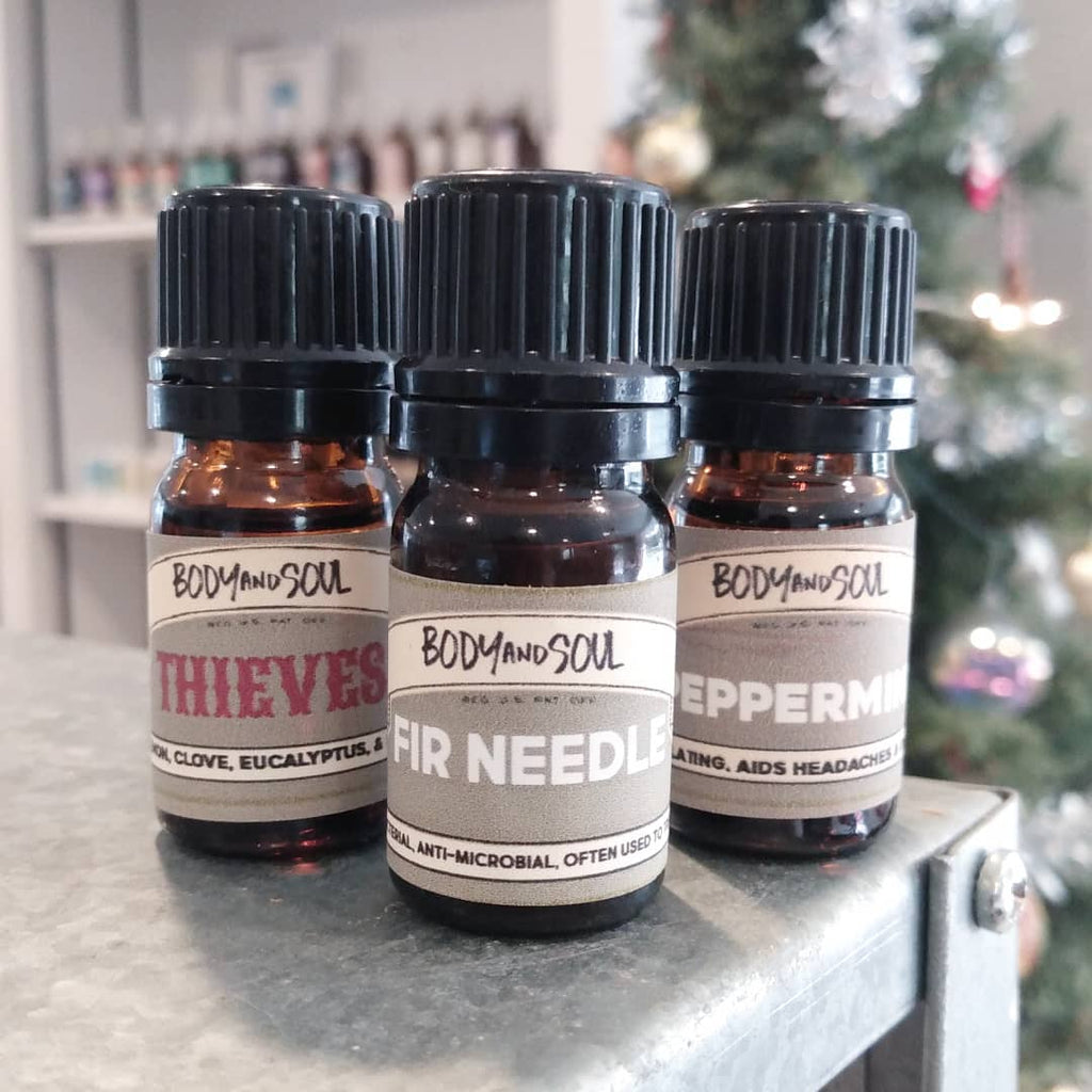 Christmas Scent Pure Essential OIl Combo: Thieves, Fir Needle and Peppermint Essential Oil