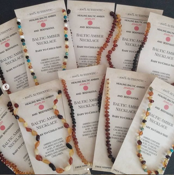 Baltic Amber Baby Teething Necklaces