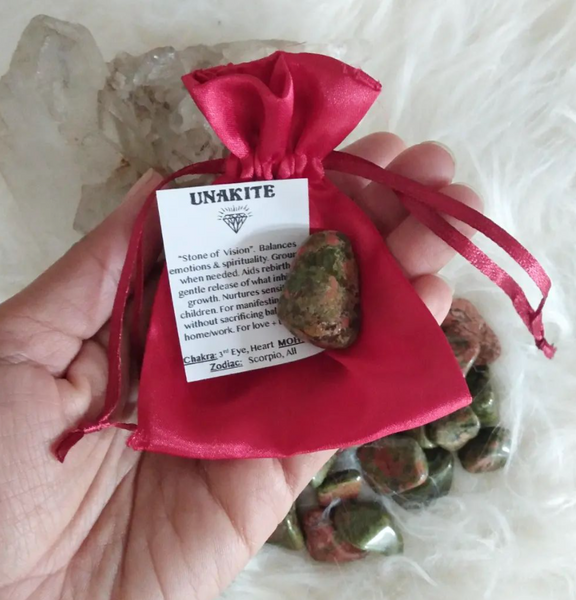 Unakite Crystal - Smooth Polished Unakite Gemstones